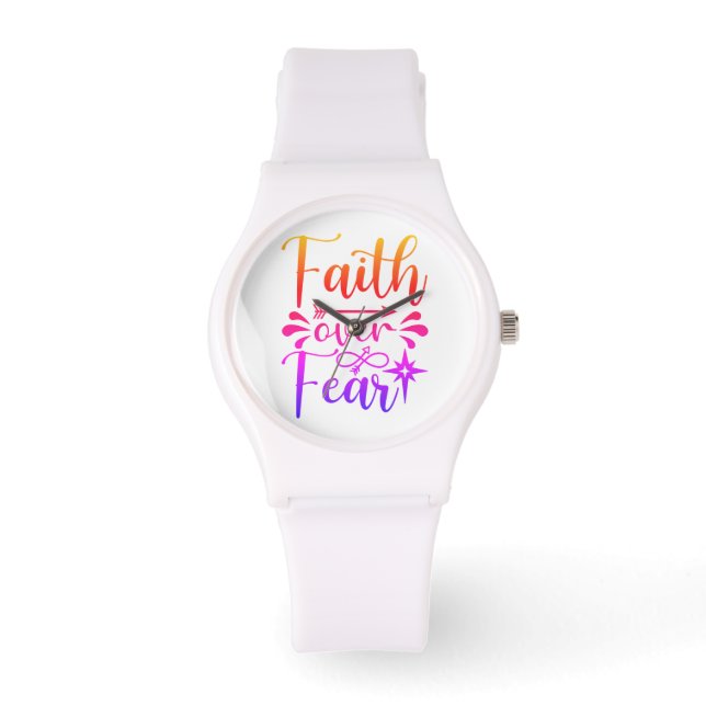 Faith Over Fear Watch Armbandsur (Framsida)
