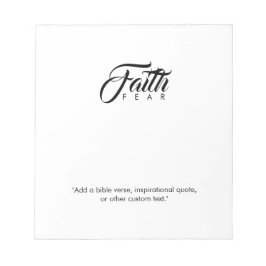 Faith over Fear White Anteckningsblock