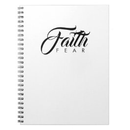 Faith over Fear White Anteckningsbok