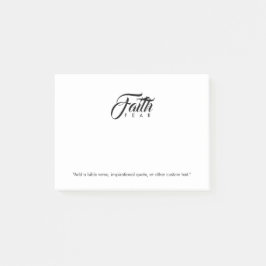 Faith over Fear White Post-it Block