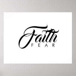 Faith over Fear White Poster