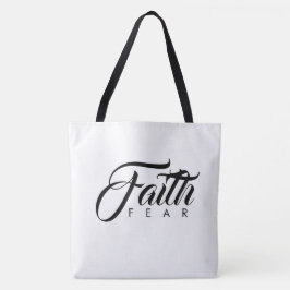 Faith over Fear White Tygkasse