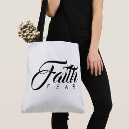 Faith over Fear White Tygkasse
