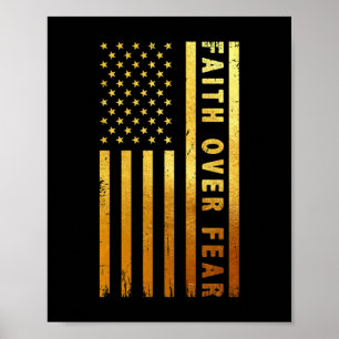 Faith over Fears Coola Christian Kor American Poster