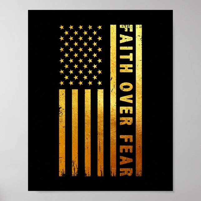 Faith over Fears Coola Christian Kor American Poster (Framsidan)