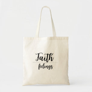 Faith Over Feelings Kristna Kvinnor Toteväska Tygkasse
