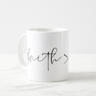 Faith över rädslan kaffemugg