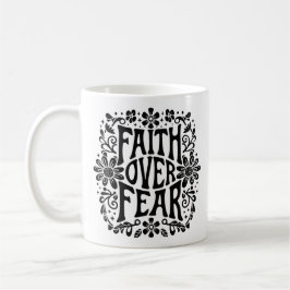 Faith over skräckvälde Christian Kaffemugg