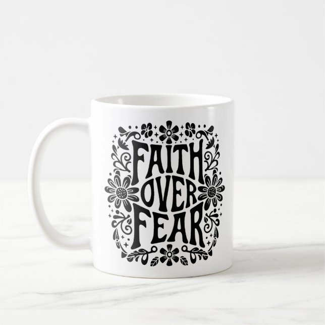 Faith over skräckvälde Christian Kaffemugg (Vänster)