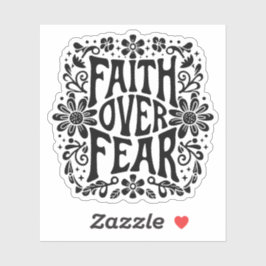 Faith over skräckvälde Christian Klistermärken