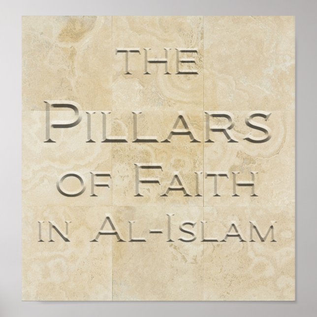Faith-pelare i Travertine Stone Poster (Framsidan)