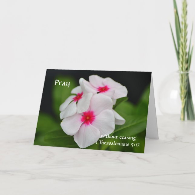 Faith Periwinkle Prayers Card Kort (Framsida)