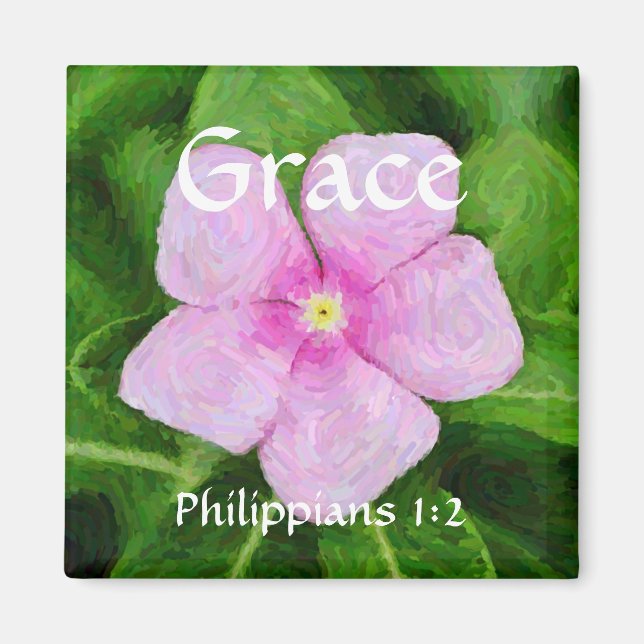 Faith Philippians 1:2 Periwinkle Magnet (Framsidan)