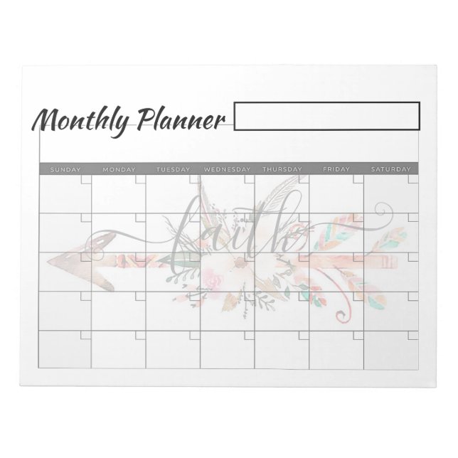 Faith Pilar Planner lakan Anteckningsblock (Framsida)