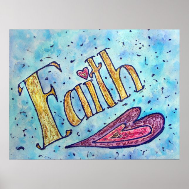 "Faith"-Poster "Ord" från Inspiron Poster (Framsidan)