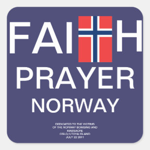 FAITH PRAYER NORGE FYRKANTIGT KLISTERMÄRKE