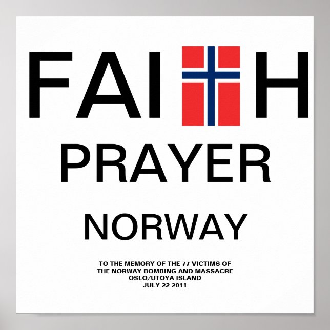 FAITH PRAYER NORGE POSTER (Framsidan)