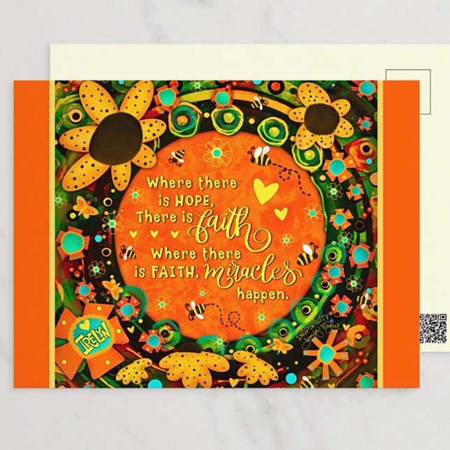 Faith Pretty Blommig Humla Irelyn Vykort (Skapare uppladdad)