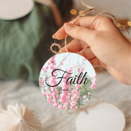 Faith Proverbs 3:5-6 Verse Elegant Rosa Flowers Runt Klistermärke