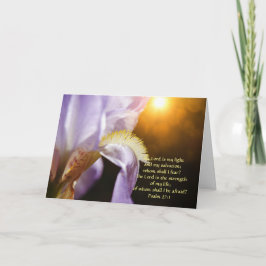 Faith Psalm 27:1-anteckningskort Kort