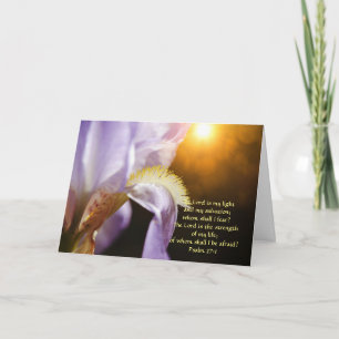 Faith Psalm 27:1-anteckningskort Kort