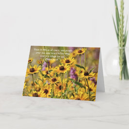 Faith Psalm 62:8 Flower Note Card Kort