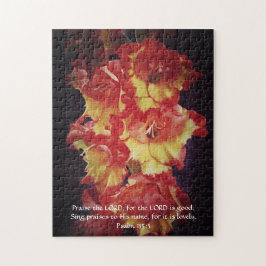 Faith Psalm Gladiolus Flower Puzzle Pussel
