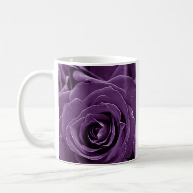 Faith Purple Roses 11oz Klassisk Mugg (Vänster)