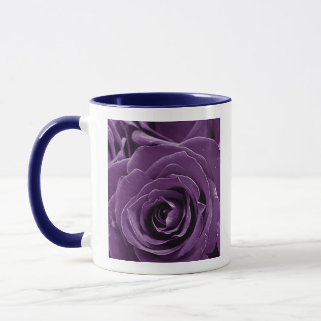 Faith Purple Roses 11oz Two-Tone Mug Blue Mugg (Vänster)