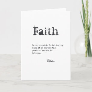 FAITH QUOTE GER Anpassadet Typewriter-teckensnitt Kort