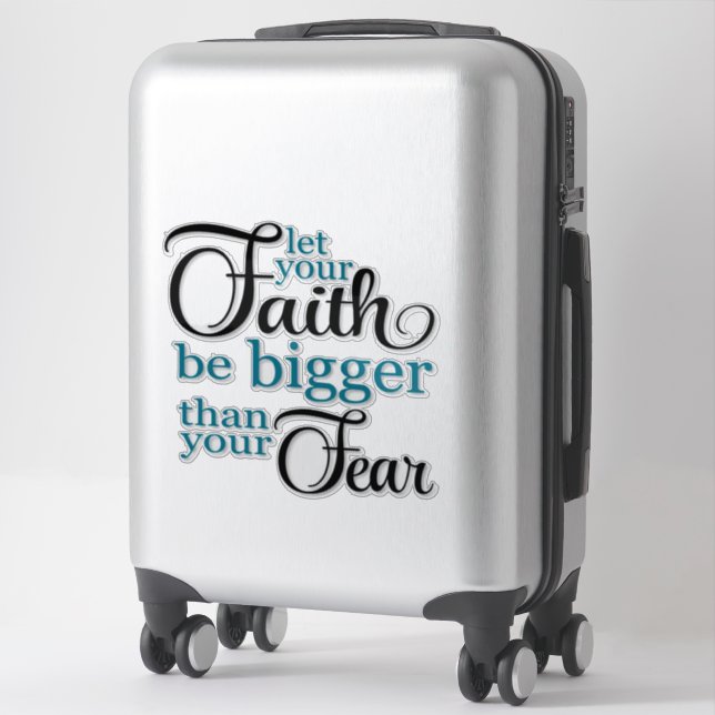 Faith Quote Klistermärken (Resväska)