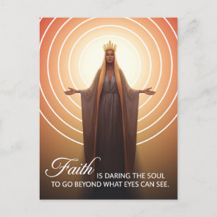 Faith Quote med Mary Vykort