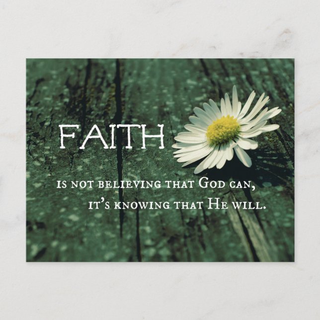 Faith Quote Vykort (Framsida)
