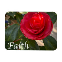 Faith - Red Camellia Bloom