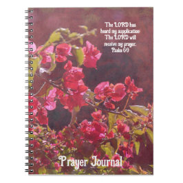 Faith Red Flowers Art Prayer Journal Anteckningsbok