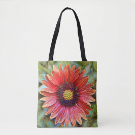 Faith Red WildblomArt Tote Tygkasse