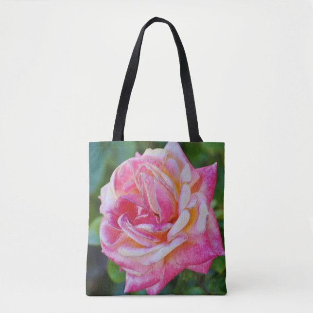 Faith Rejoice Bible Verse Ro Flower Tote Tygkasse (Framsida)