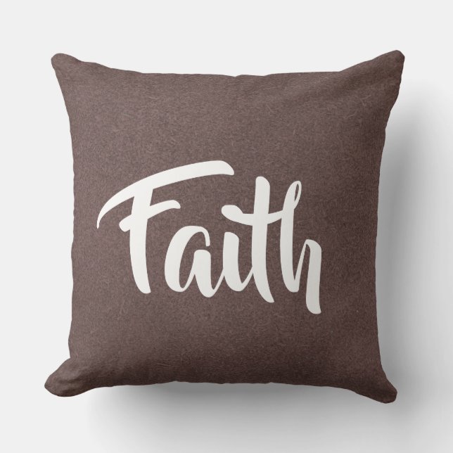 Faith Reversible Leather Decorative Pillow Kudde (Framsida)