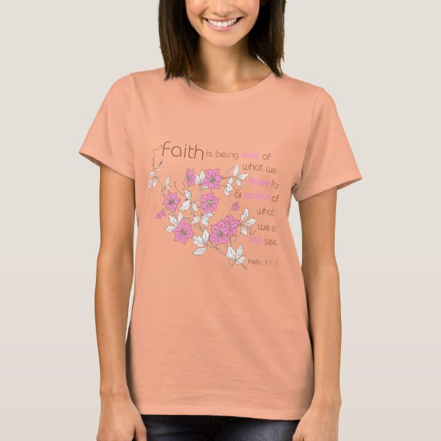 Faith (rosa & brun) t-shirt (Framsida)