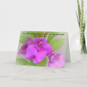 Faith Rosa Flower Bible Verse Thinking Card Kort