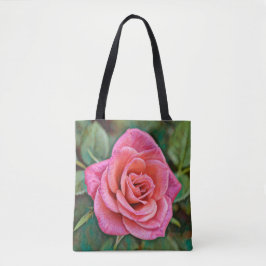 Faith Rosa ros Art Tote Tygkasse