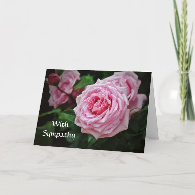 Faith Rosa ros Bible Verse Sympathy Card Kort (Framsida)