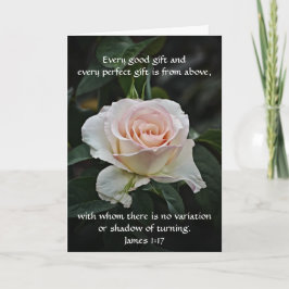 Faith Rosa ros Flower Birthday Card Kort