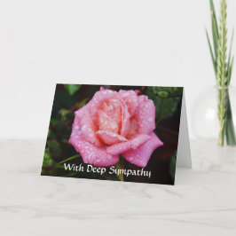 Faith Rosa ros Sympathy Card Kort