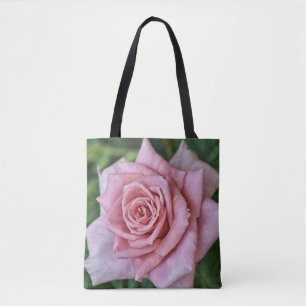 Faith Rosa ros Tote Matthew 6:21 Tygkasse