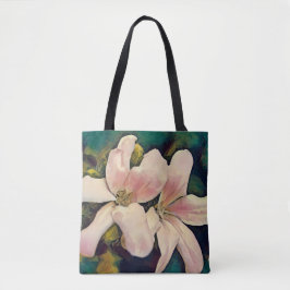 Faith Rosa Tropical Stil Flower Tote Tygkasse