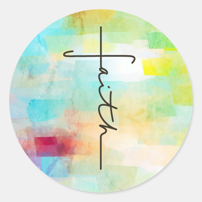 Faith Runt Klistermärke (Framsida)