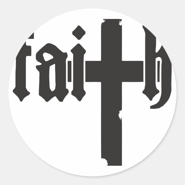 Faith Runt Klistermärke (Framsida)