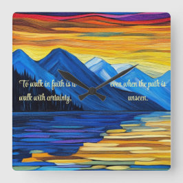 Faith-säkerhet Fyrkantig Klocka