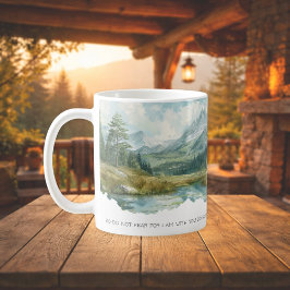 Faith Scripture Isaiah 41:10 Mountain Mug Kaffemugg